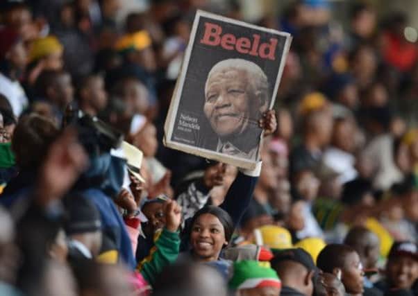 The crowds gather at the Nelson Mandela memorial. Picture: Getty