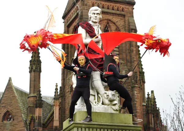 Electric Theatre performers launch the Big Burns Supper festival. Picture: Colin Hattersley