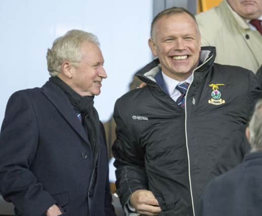 Inverness new manager John Hughes with chariman Kenny Cameron. Picture: PA