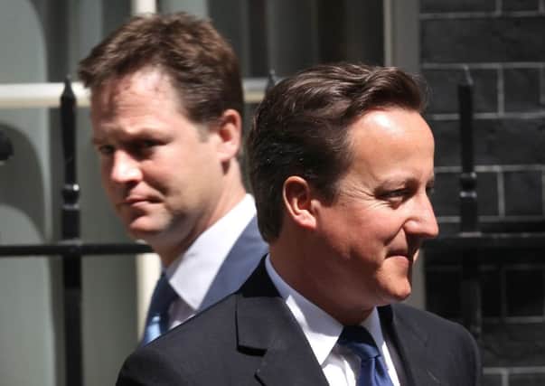 Nick Clegg and David Cameron are keen to play up their differences. Picture: Getty