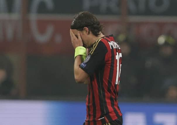 Riccardo Montolivo received a red card. Picture: AP