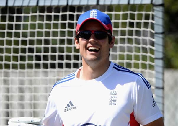 Alastair Cook was in relaxed mood ahead of the third Ashes Test in Perth. Picture: Getty
