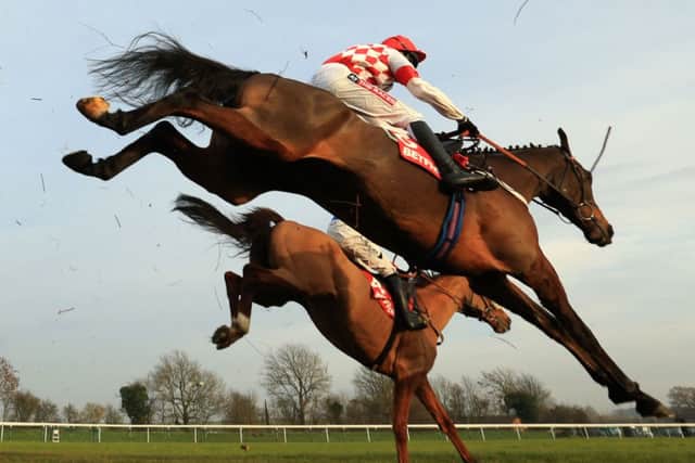 Barry Geraghty and Riverside Theatre clear a flight. Picture: PA