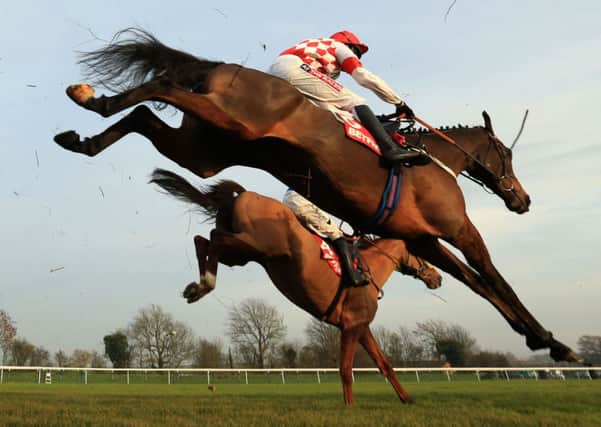 Barry Geraghty and Riverside Theatre clear a flight.  Picture: PA