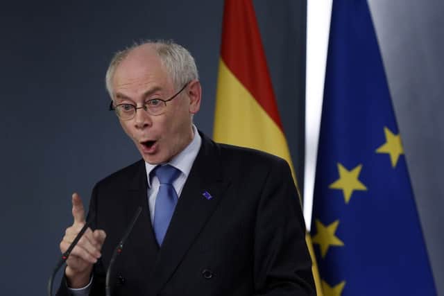 European Council President Herman Van Rompuy in Madrid. Picture: Reuters