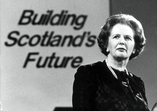Margaret Thatcher attends a Scottish Conservative Party Conference. Picture: TSPL