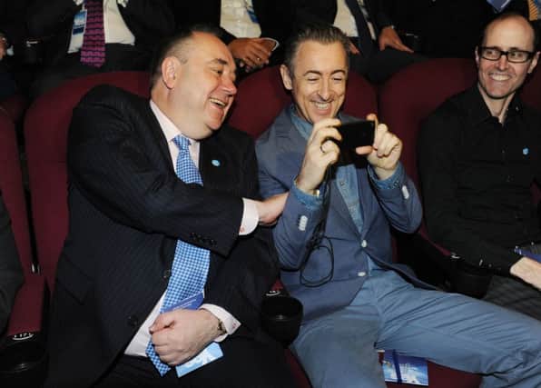 Actor Alan Cumming with First Minister Alex Salmond. Picture: Ian Rutherford