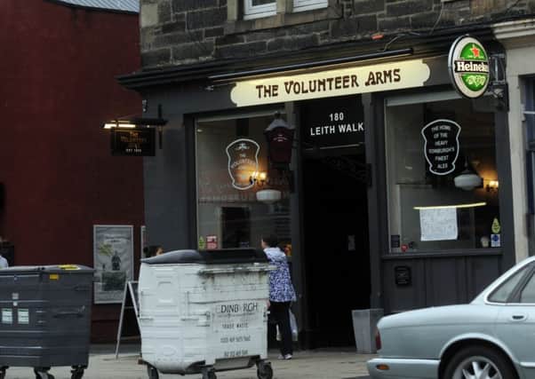 The attack took place outside the Volunteer Arms last night. Picture: Greg Macvean