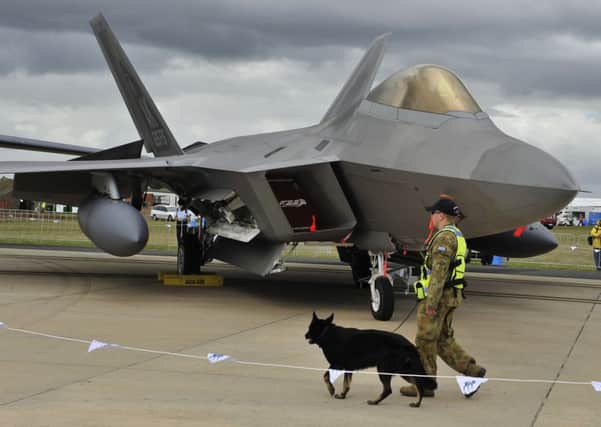 The US F22 Raptor stealth fighter, built by Lockheed Martin. Picture: Getty