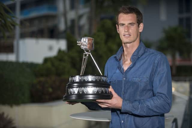 Andy Murray received his award in Miami, USA. Picture: PA