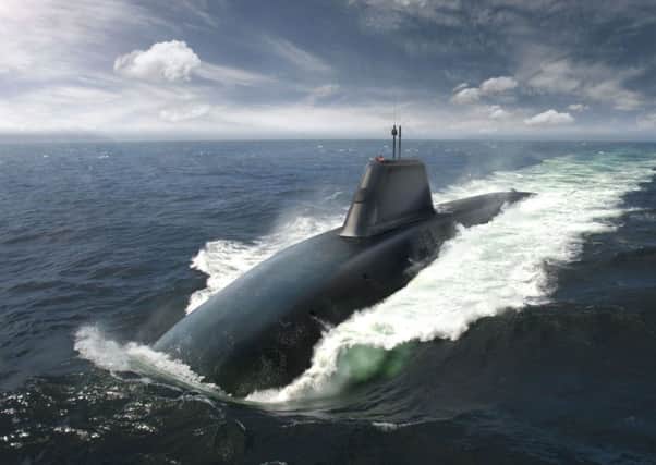 An artist's impression of the submarines due to replace the Vanguard-class boats which carry Trident missiles. Picture: PA