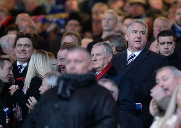 Rangers chief executive Graham Wallace, right, says the club are not under threat from administration. Picture: SNS