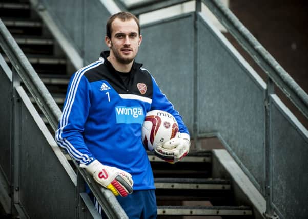 Hearts goalkeeper Jamie MacDonald is among those fronting the anti-domestic abuse campaign. Picture: Ian Georgeson