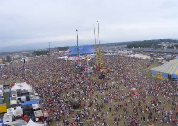 An aerial image of the T in the Park festival. Picture: Complimentary