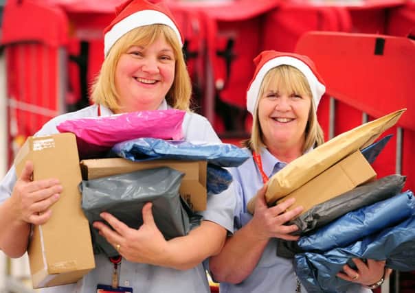 Royal Mail staff at a sorting office in Edinburgh. Picture: Ian Rutherford
