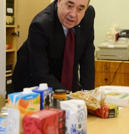 The First Minister at an Edinburgh foodbank. Picture: Neil Hanna