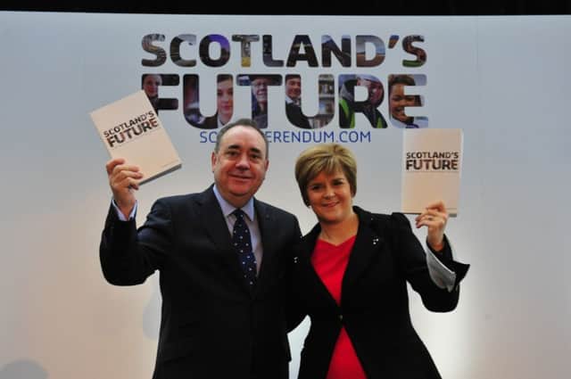 First Minister Alex Salmond and his Deputy Nicola Sturgeon are still struggling to win over women voters. Picture: Robert Perry