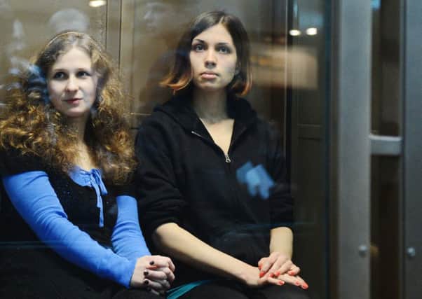 Maria Alyokhina, left, and Nadezhda Tolokonnikov are expected to be freed three months early. Picture: Getty