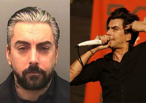 Police handout of Ian Watkins, and right, the singer performing in 2007. Picture: PA