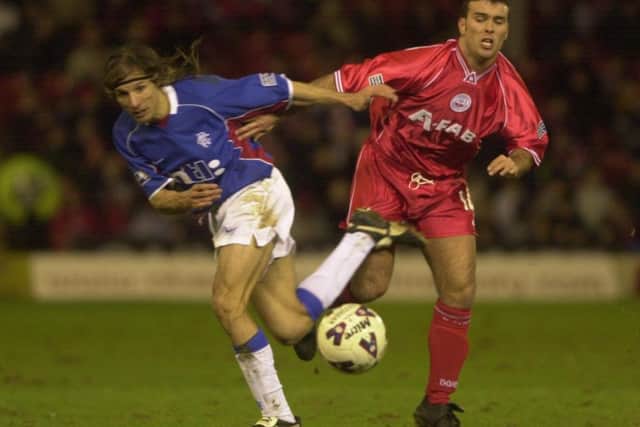 Ben Thornley challenges Rangers Claudio Caniggia during his time at Aberdeen. Picture: Phil Wilkinson