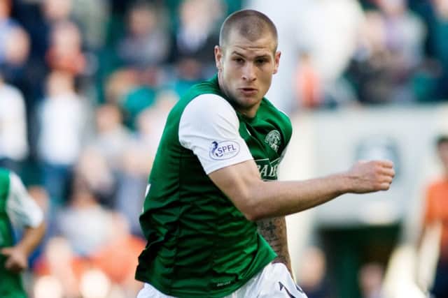 Hibs striker James Collins says Terry Butcher has instilled a belief in his ability to score goals. Picture: SNS