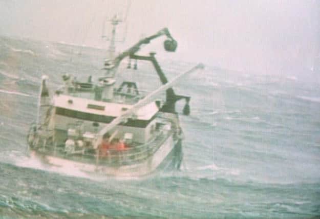 Rescue crew video of trawler Audacious 2 which sank in 1998. Picture: TSPL
