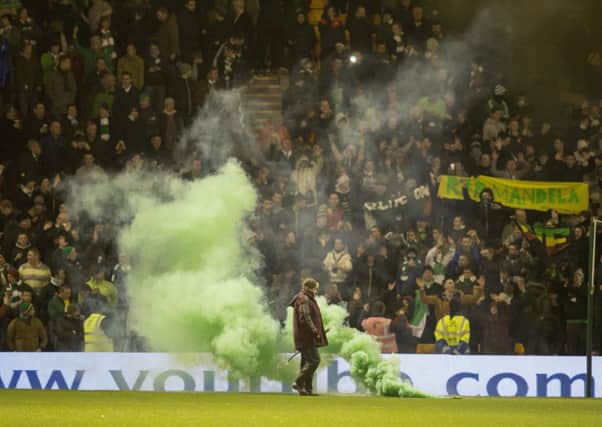 Two men have been arrested in the wake of fan violence on December 6 at a game between Celtic and Motherwell. Picture: PA