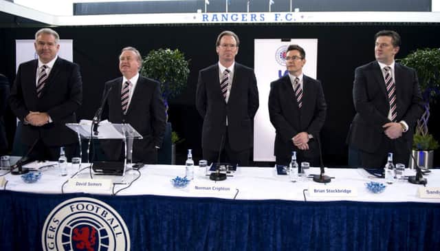 Chairman David Somers says the Rangers board now has the backing of the club's support. Picture: SNS