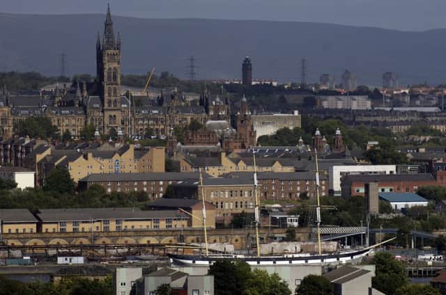 Glasgow University dominates the skyline above the River Clyde. Picture: Donald MacLeod