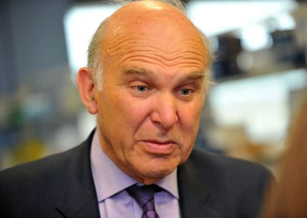 Vince Cable in Glasgow in 2010. Picture: Robert Perry