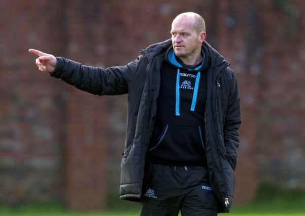 Glasgow Warriors head coach Gregor Townsend leads a coaching session this week. Picture: SNS