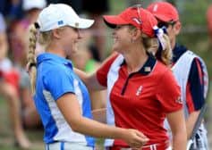 Charley Hull and Paula Creamer. Picture: Getty