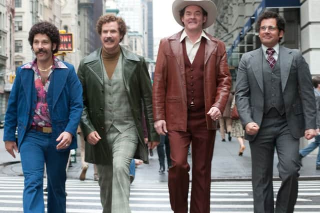 Paul Rudd, far left (Brian Fantana) and David Koechner (Champ Kind), second right. Picture: AP