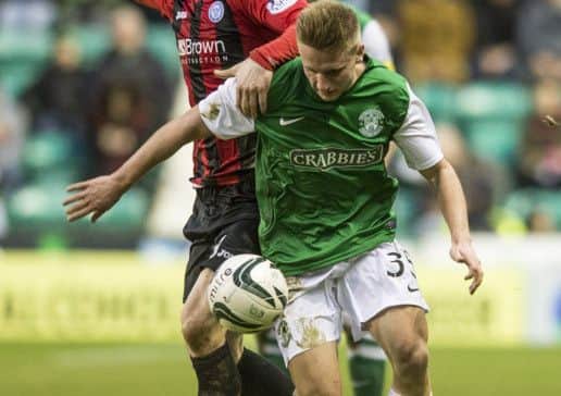 Hibs Jason Cummings is confident he can solve his sides scoring problem. Picture: Ian Georgeson