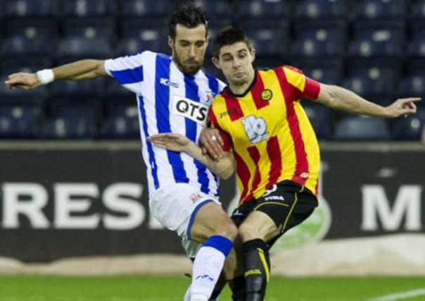 Partick Thistle's Kris Doolan (R), scorer of our goal of the week. Picture: SNS