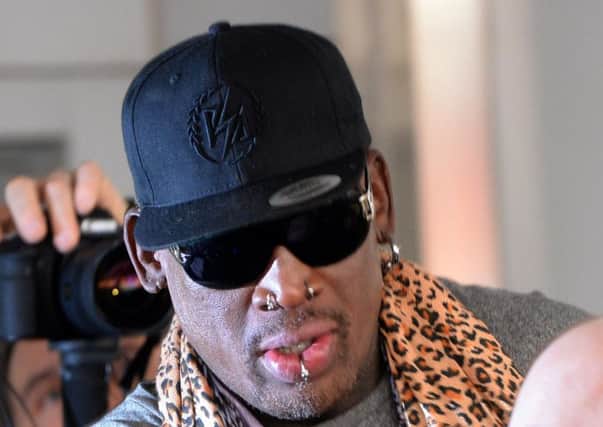 Dennis Rodman is back from a training trip to Pyongyang. Picture: Getty