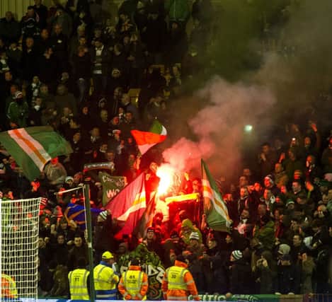 The action was taken in response to Celtic fans letting off flares against Motherwell. Picture: SNS