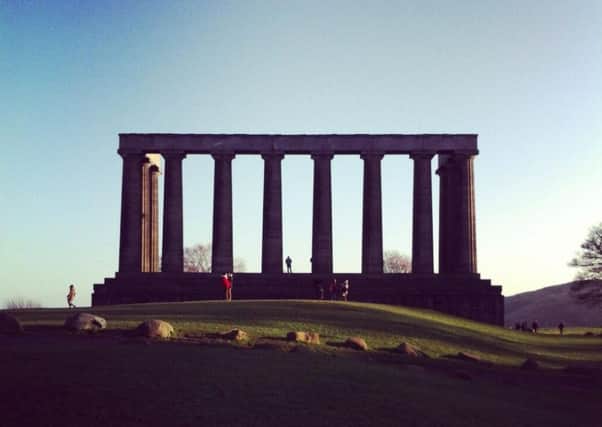 Edinburgh's Calton Hill on Christmas Day morning. Picture: Andrew Seto/Twitter
