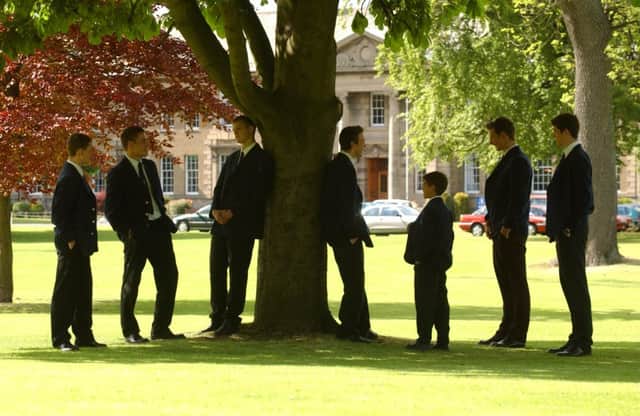 Pupils in the grounds of Merchiston Castle School in Edinburgh. Picture: Phil Wilkinson
