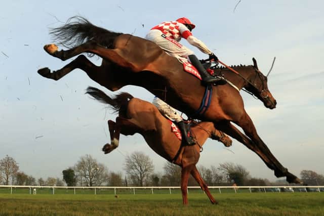 Riverside Theatre, front, won the Peterborough Chase at Huntingdon last month. Picture: PA