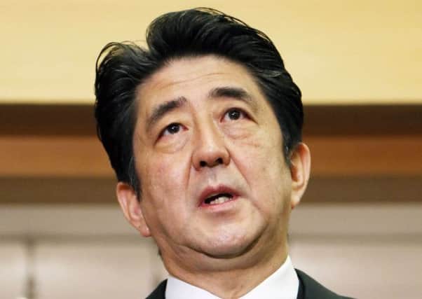 Shinzo Abe: 'I prayed to pay respect and hoped they rest in peace'. Picture: Getty