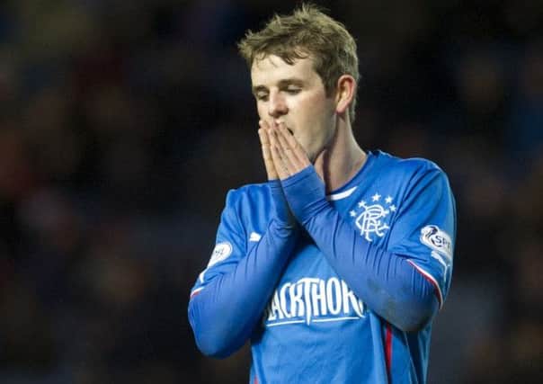 Rangers' David Templeton cuts a dejected figure after his side's 1-1 draw against Stranraer. Picture: SNS