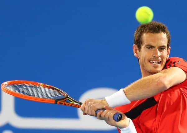Andy Murray recorded his first win since recovering from a back operation. Picture: Getty