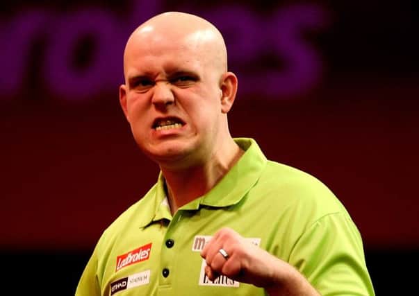 Michael van Gerwen of The Netherlands is into the PDC World semi-finals. Picture: Getty