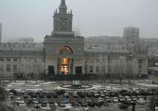 A CCTV camera captured the moment the bomb went off at Volgograd railway station. Picture: AP