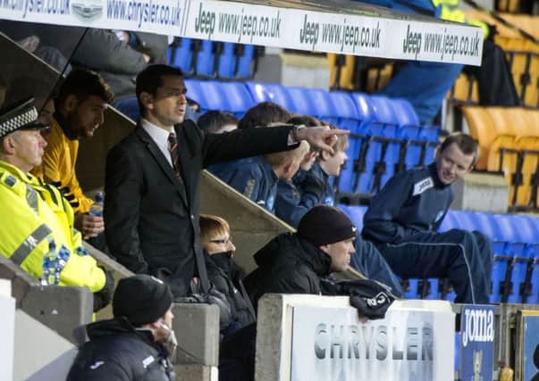 Jackie McNamara urges his side on from the dugout. Picture: SNS