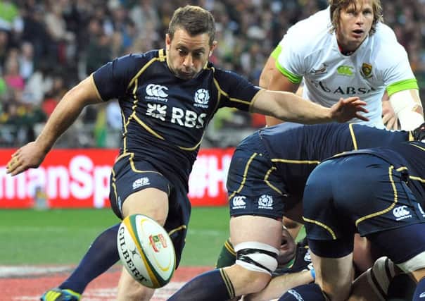The boot of Greig Laidlaw helped Scotland to scare the Springboks. Picture: Getty