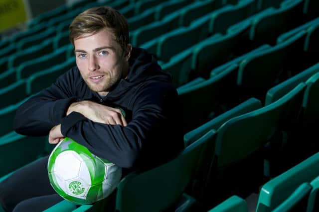 Midfielder Lewis Stevenson is relishing a more attacking role in Terry Butchers Hibs side. Picture: SNS