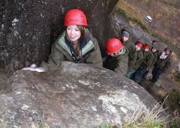 School students are offered a series of daunting experiences on visits to the wild outdoors. Picture: Contributed