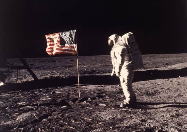 "Buzz" Aldrin Jr. walks on the moon in 1969. Picture: NASA/AP